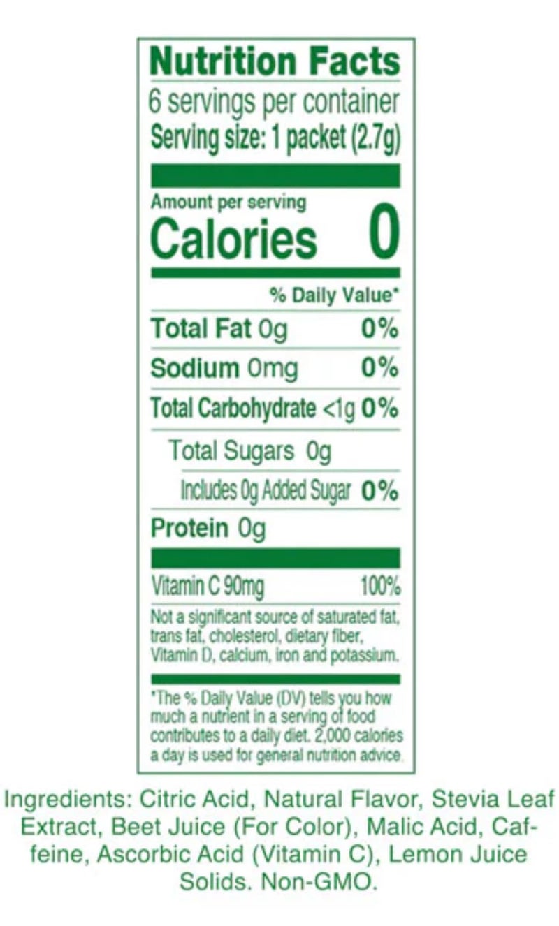 True Citrus True Lemon (Energy Drinks) Wild Cherry Cranberry & Wild Blackberry Pomegranate 2 boxes EACH flavor (4 boxes total), 24ct instant powdered drink mix packets total, by True Citrus, 2.7 Gram (Pack of 24) - Image 3